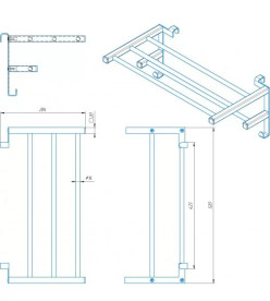 Полиця для сушки для рушників Mario Inox 520х284 мм кругла нержавіюча сталь хром 4820258986545