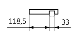 Полиця для рушникосушарки Terma Easy 20х18 см дерево дуб WRPEAS020 DAB