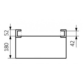 Полиця для рушникосушарки Terma Triga 580 61х18 см дерево дуб WRPTRG058 DAB