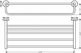 Полку для рушників Hansgrohe Logis хром 41720000