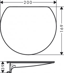 Полка для штанги Hansgrohe WallStoris пластик белый матовый 27915700