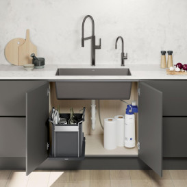 Полка для системы сортировки мусора Blanco 60 H металл/пластик серый 527666