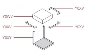 Полка для ванной дополнительная керамическая Hatria AREA 35х35 см белая Y0WV01