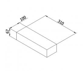 Полиця для ванної GRB Kala прямокутна латунь білий 05490001