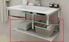 Полка для ванной Marsan 80х35 см акриловый камень Marsan80х35