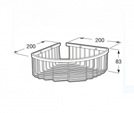 Полка-мильниця для ванни Roca Hotels 2.0 кутова настінна хром A816731001
