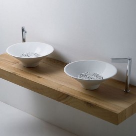 Полиця підвісна під раковину Kerasan Nolita 140х51 см зістарений дуб 733646