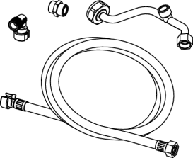 Полный монтажный комплект для подключения унитаза-биде к застенному модулю TECE с интегрированным гигиеническим смывом 9820616
