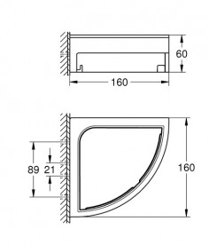 Полочка для душа Grohe QuickFix Start Cube угловая металл/пластик хром 41106000