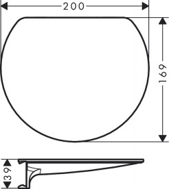 Полочка для душа Hansgrohe WallStoris Planet Edition 200 мм пластик песочный 28917210
