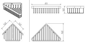 Поличка для душової кабіни Sonia Contract-Hospitality кутова хром 177219