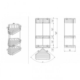 Полочка для ванной Sonia Contract-Hospitality угловая хром 055012