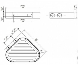Полочка для душевой кабины Sonia S5 Black угловая чёрный 176519