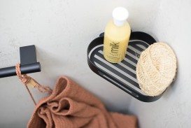 Полочка для душевой кабины Sonia S5 Black угловая чёрный 176519