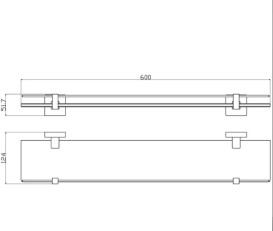 Полочка для ванной Аквародос Орландо 8927C стекло золото АР000113366