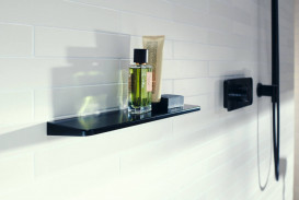 Поличка для ванної Axor Universal Circular метал чорний матовий 42844670