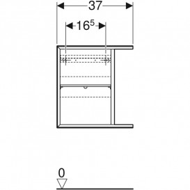 Полиця для ванної (бічний елемент) Geberit iCon 37x40x27,3 см ДСП білий матовий 502.325.01.3