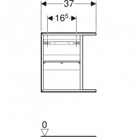 Полочка для ванной (боковой элемент) Geberit iCon 37x40x24,5 см ДСП орех гикори 502.324.JR.1