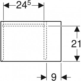 Полочка для ванной (боковой элемент) Geberit iCon 37x40x24,5 см ДСП орех гикори 502.324.JR.1