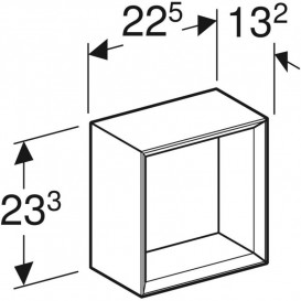 Полочка для ванной Geberit iCon 22,5x23,3x13,2 см ДСП белый глянцевый 502.321.01.1