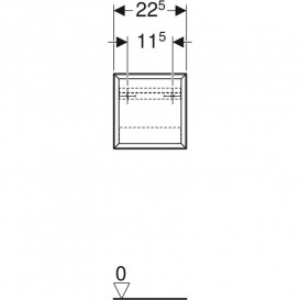 Полиця для ванної Geberit iCon 22,5x23,3x13,2 см ДСП лава матова 502.321.JK.1
