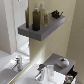 Поличка для ванної Geberit iCon 37 см ДСП платиновий/високоглянцеве покриття 840339000