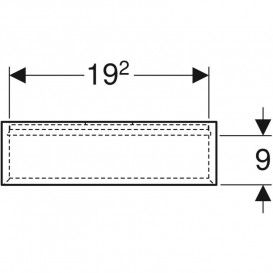 Полочка для ванной Geberit iCon 45x23,3x13,2 см ДСП лава матовый 502.322.JK.1