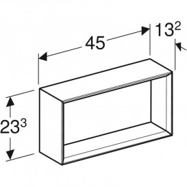 Полочка для ванной Geberit iCon 45x23,3x13,2 см ДСП орех гикори 502.322.JR.1