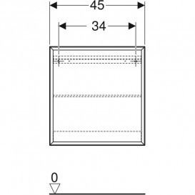 Полочка для ванной Geberit iCon 45x46,7x13,2 см ДСП дуб 502.323.JH.1