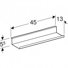 Полиця для ванної Geberit iCon 45x46,7x13,2 см сталь лава матовий 502.326.JK.1