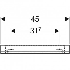 Полочка для ванной Geberit iCon 45x46,7x13,2 см сталь песочно-серый матовый 502.326.JL.1