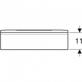 Полиця для ванної Geberit iCon 45x5,5x13 см сталь білий матовий 502.326.01.3