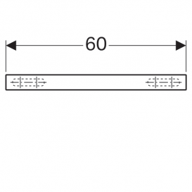 Полочка для ванной Geberit iCon 60 см ДСП белый/матовое покрытие 841960000