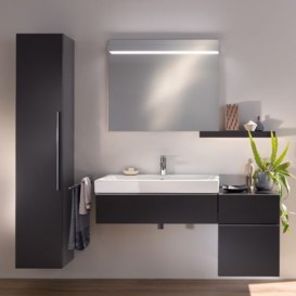 Полочка для ванной Geberit iCon 60 см ДСП платиновый/высокоглянцевое покрытие 840962000