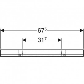 Полочка для ванной Geberit iCon 67,5x5,5x13 см сталь лава матовый 502.327.JK.1