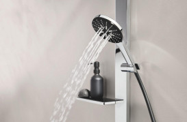 Полочка для ванной Grohe Rainshower Aqua металл/стекло черный/хром 101677KI00