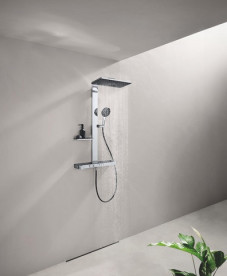Полочка для ванной Grohe Rainshower Aqua металл/стекло черный/хром 101677KI00
