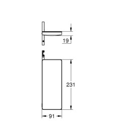 Полочка для ванной Grohe Rainshower Aqua металл/стекло суперсталь 101677DC00