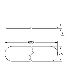 Поличка для ванної Grohe Selection скло 41057000