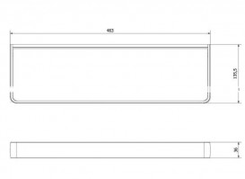 Полочка для ванной Haceka Aline P хром матовый 1194611