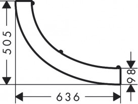 Полиця для ванної Hansgrohe Axor Suite Basins & Bathtub метал хром 42006000