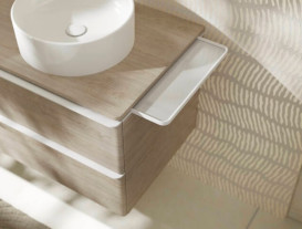 Полочка для ванной Hansgrohe Xelu Q 43 см металл/стекло матовый белый 54144700