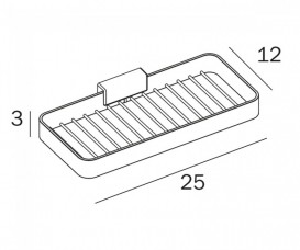 Полочка для ванной Inda Lea 25х12 см хром A1851A CR