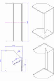 Полочка для ванной IStone Cube 30х56 см белый матовый WD0137