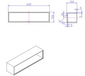 Полочка для ванной IStone Cube 90 см белый матовый WD2931-4