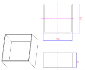 Поличка для ванної IStone Square 30 см білий матовий WD0193