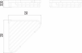 Поличка для ванної Jika Generic ґратчаста кутова хром H3853D30040301