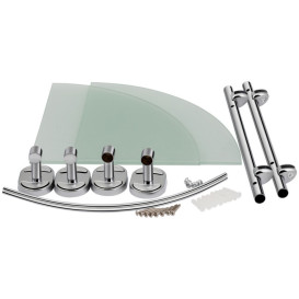 Полочка для ванной Kroner KRM Elbe-ACG2907-2 угловая стекло CV022866