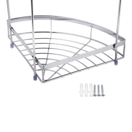 Полиця для ванної кімнати Kroner KRM Rizze-ACC329-3 кутова метал хром CV022914