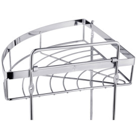Полиця для ванної кімнати Kroner KRM Rizze-ACC329-3 кутова метал хром CV022914